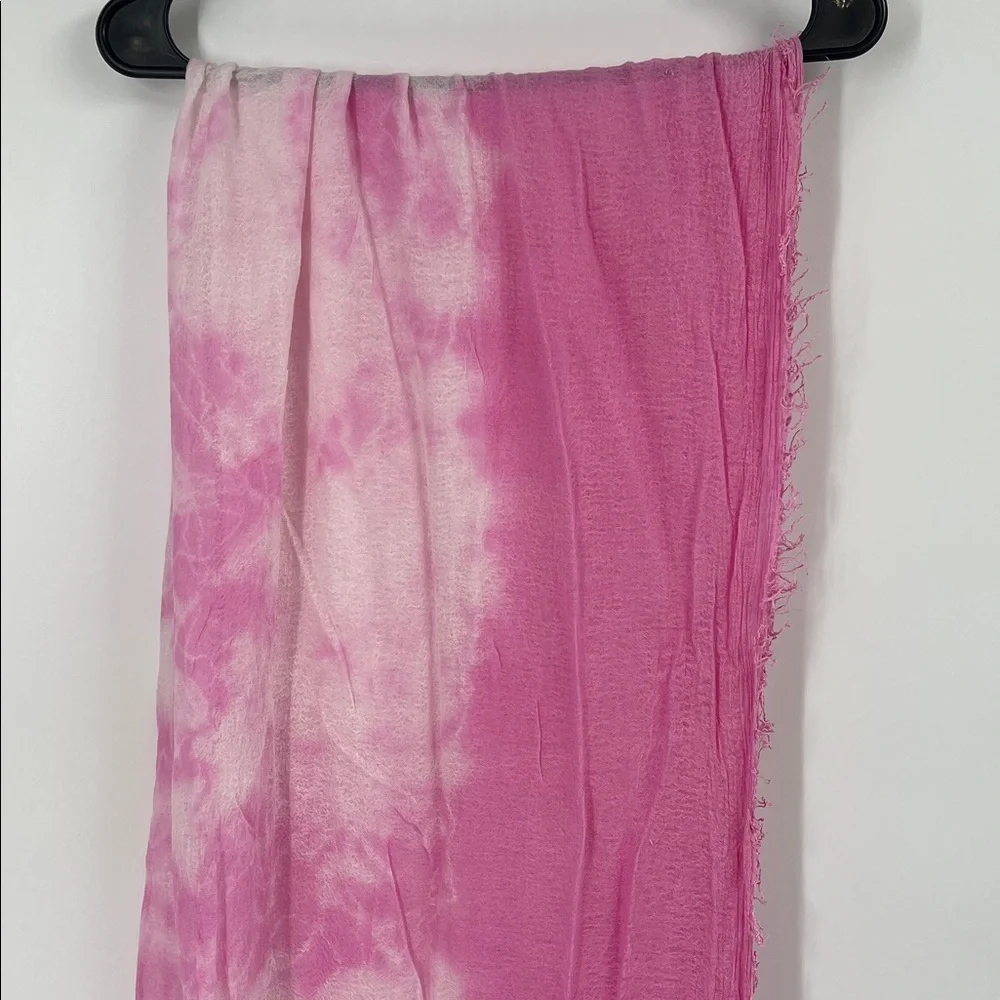 Pink Tie Dye Large Scarf Wrap